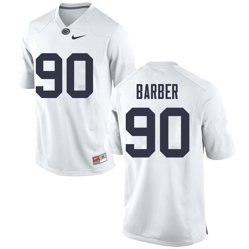 Men #90 Damion Barber Penn State Nittany Lions College Football Jerseys Sale-White